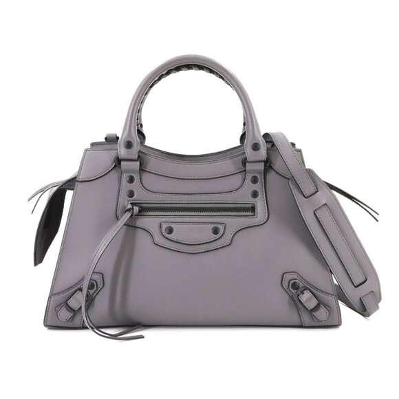 BALENCIAGA Neo Classic City S Hand Shoulder Bag Leather Gray 638521 90289477 - Picture 1 of 10